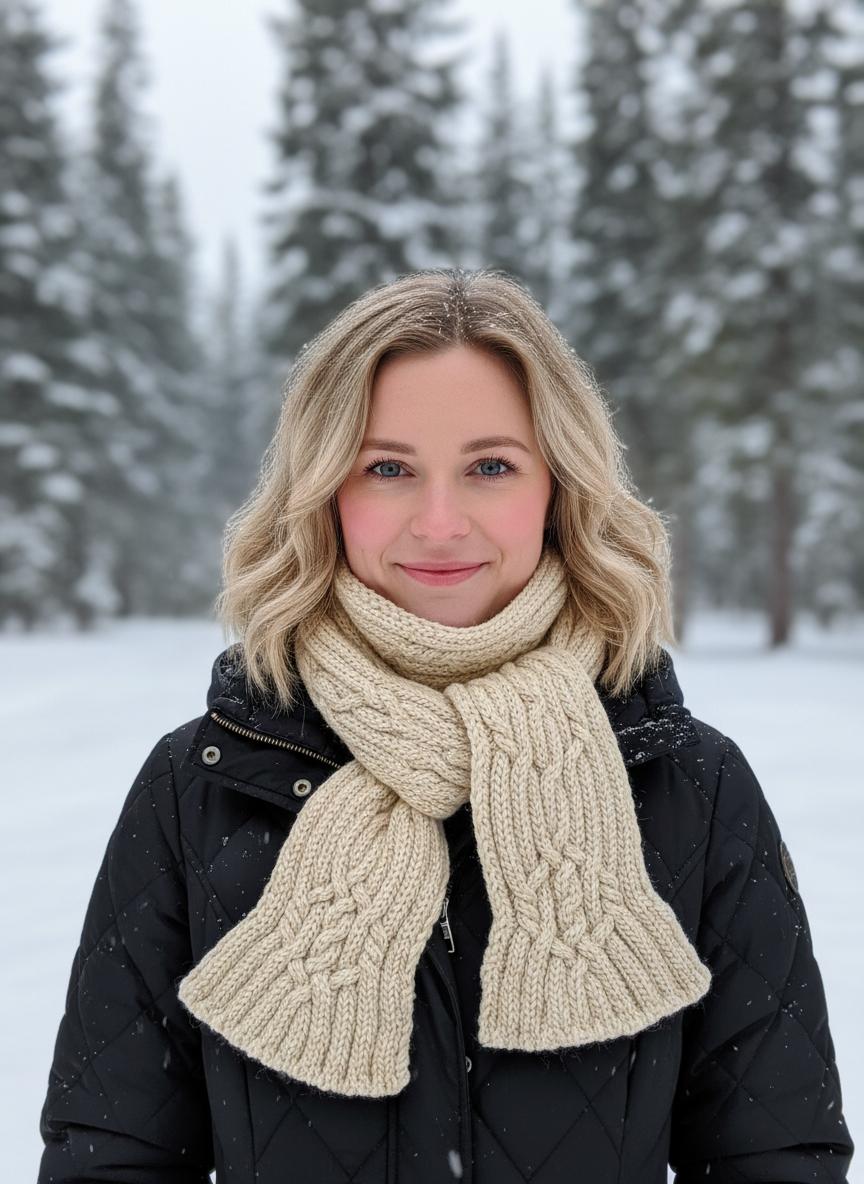 Reversible Cable Scarf