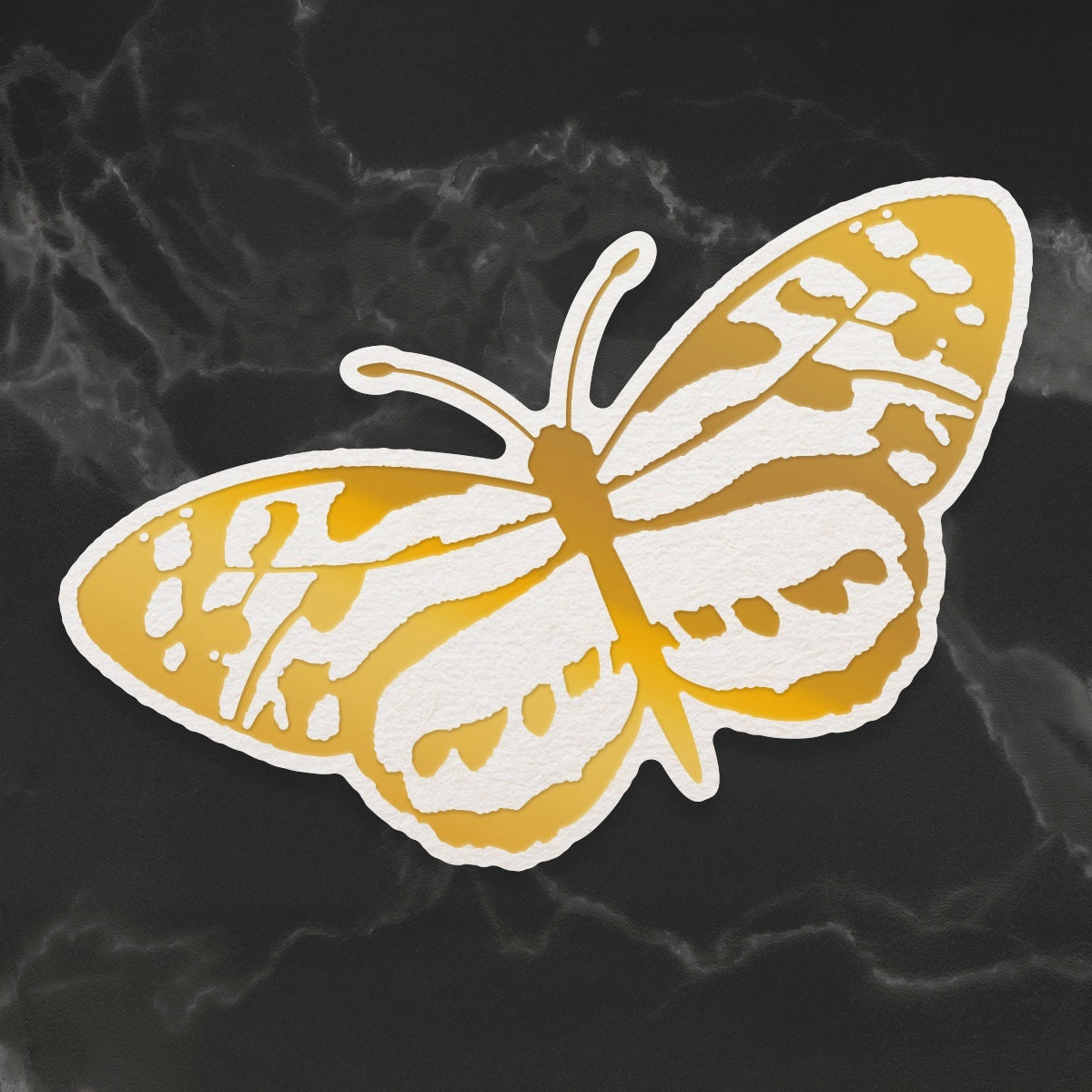 Artdeco Creations Couture Creations Peaceful Peonies Cut, Foil & Emboss Dies - Spotted Butterfly 3.1"X1.7"