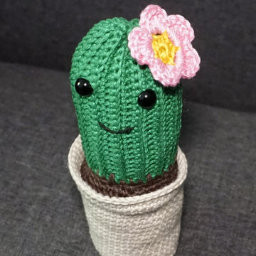 Häkelanleitung für den Kaktus mit Blüte