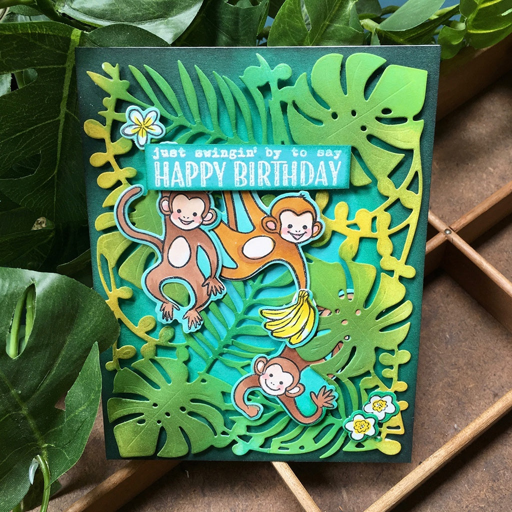 Hero Arts Clear Stamps 4"X6" - Thanks A Bunch Monkeys