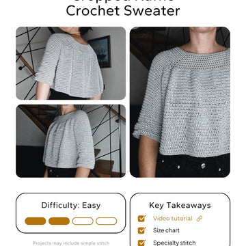 Cropped Ruffle Raglan Sweater