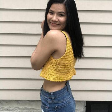 V- cut halter top