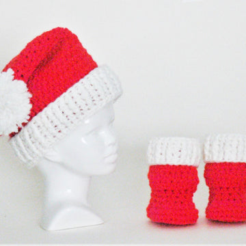 Santa Hat and Baby Boots # 331