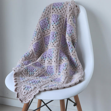 Mitered Granny Square Baby Blanket