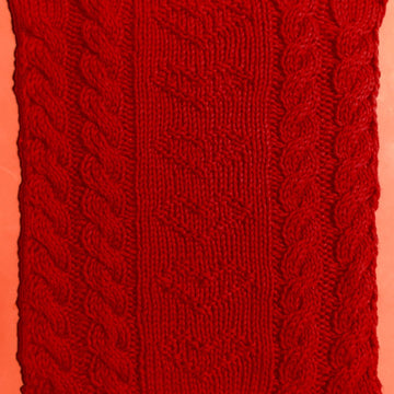 Hearts Aligned Knit Square