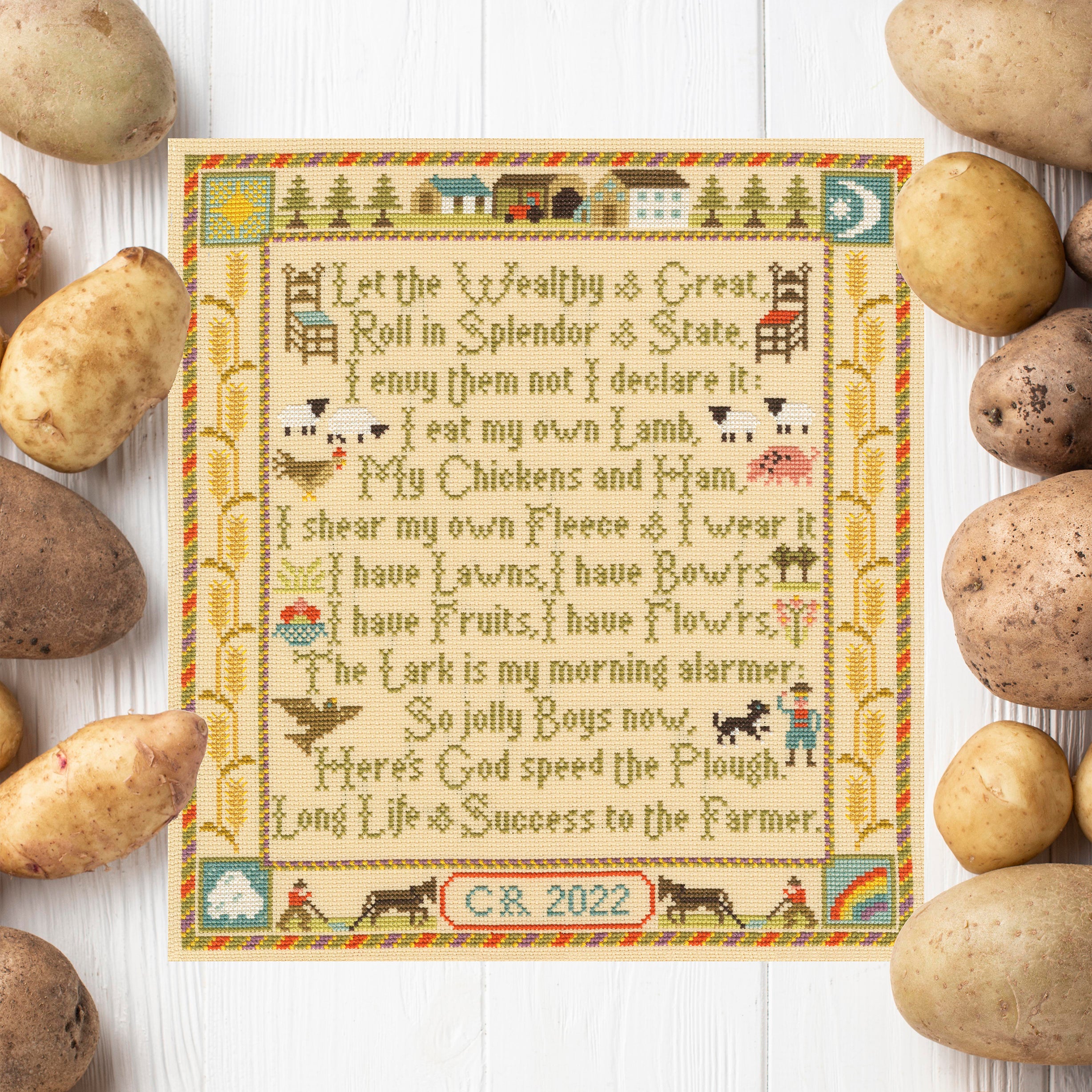 Bothy Threads The Farmer's Prayer Cross Stitch Kit - 27 x 30cm 