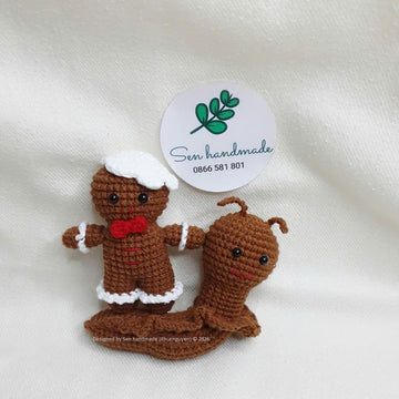 Ginger bread Snail- Crochet pattern- PDF file- English