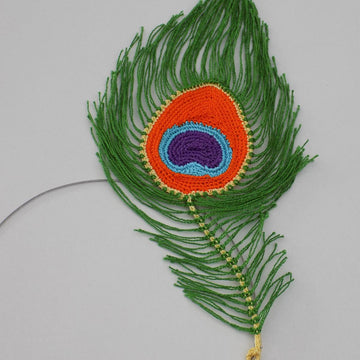 Peacock feather necklace