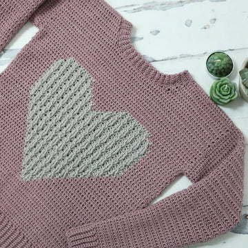 Cabled Heart Pullover