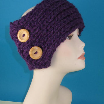 Super Chunky 2 Button Rib Headband