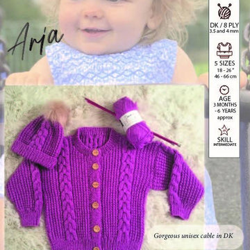 "Aria" Childrens DK Knitting Pattern