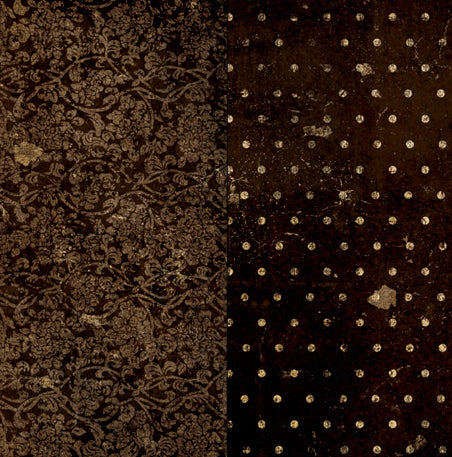 American Crafts BoBunny Double Dot Vintage Double-Sided Cardstock 12"X12" 25/Pkg - Coffee