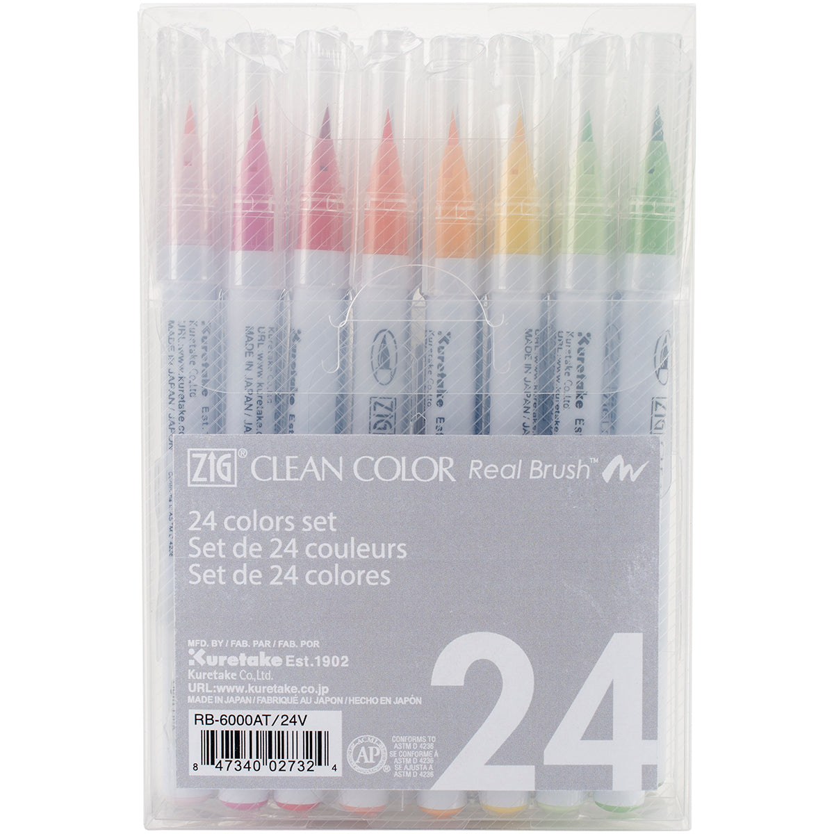 ZIG Kuretake ZIG Clean Color Real Brush Markers 24/Pkg - 478454