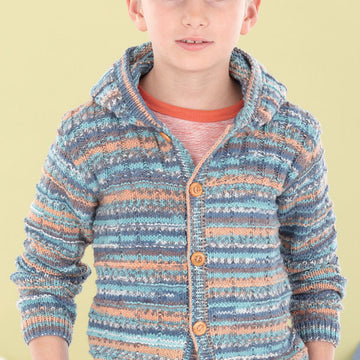 Hooded Sweater & Jacket in Sirdar Snuggly Baby Crofter DK - 4574 - Downloadable PDF