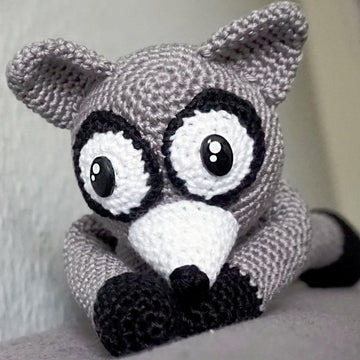 Crochet pattern Patrick the raccoon