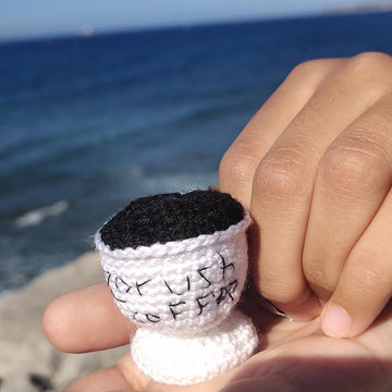 Cup of coffee key ring