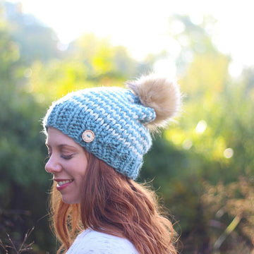 Chunky Stripes Knit Beanie