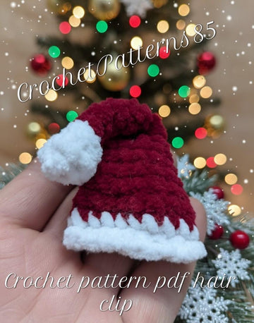 Santa Hat Christmas Hair Clip English-US