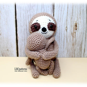 Sloth Mother and Baby Crochet Pattern