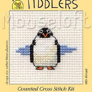 Mouseloft Penguin Tiddlers Cross Stitch Kit - 75 x 80 x 10