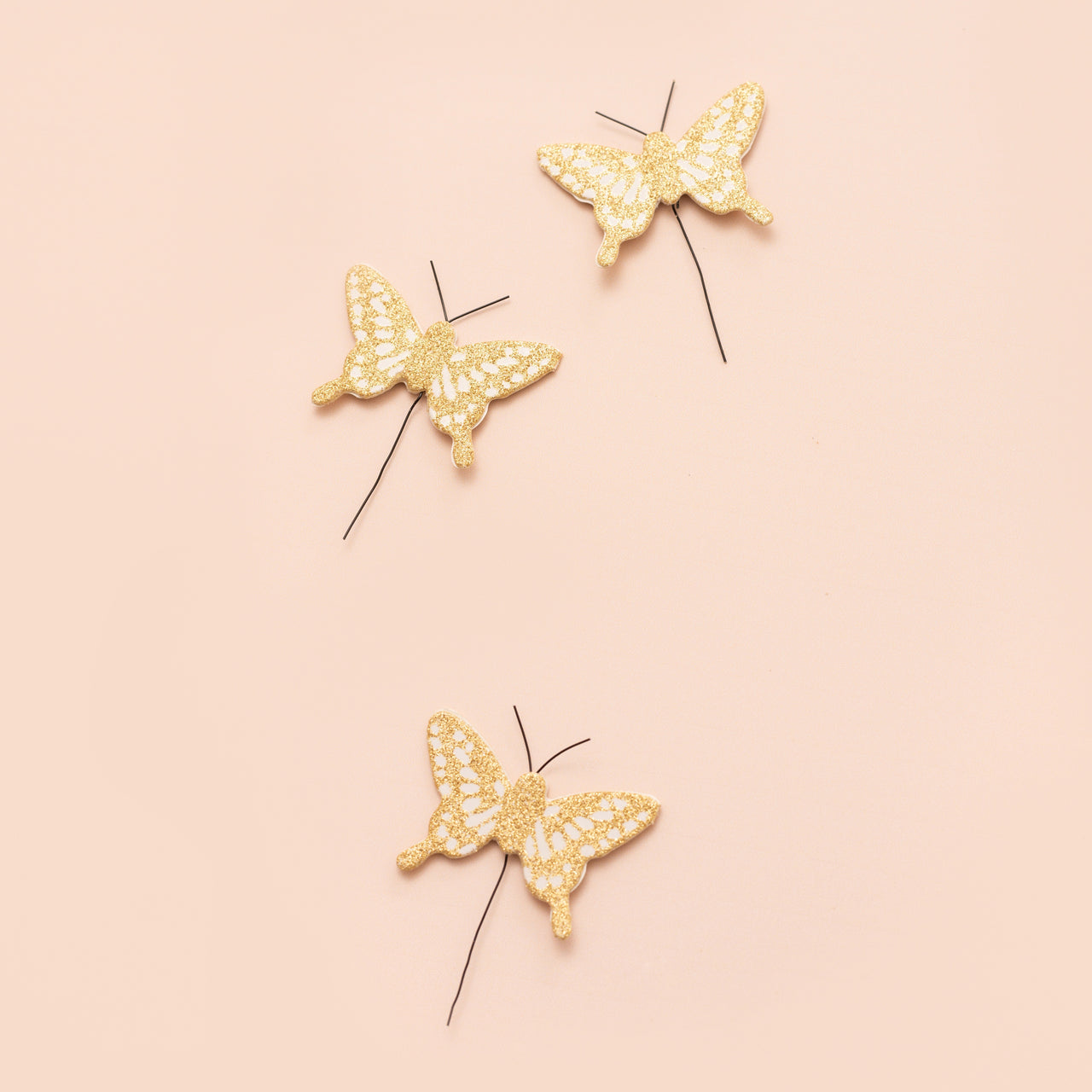 American Crafts Maggie Holmes Heritage Cardstock Butterflies 8/Pkg - W/Gold Glitter Accents