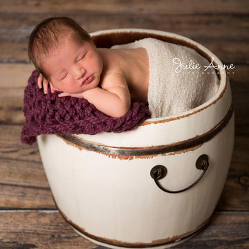 Newborn Photography Prop Chunky Blanket Layer Reversible