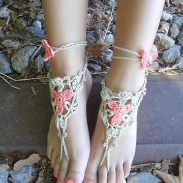 Flowered Barefoot Sandals