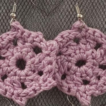 Cotton crochet earrings UK terms
