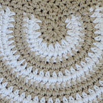 Crochet Striped Slouch Bag