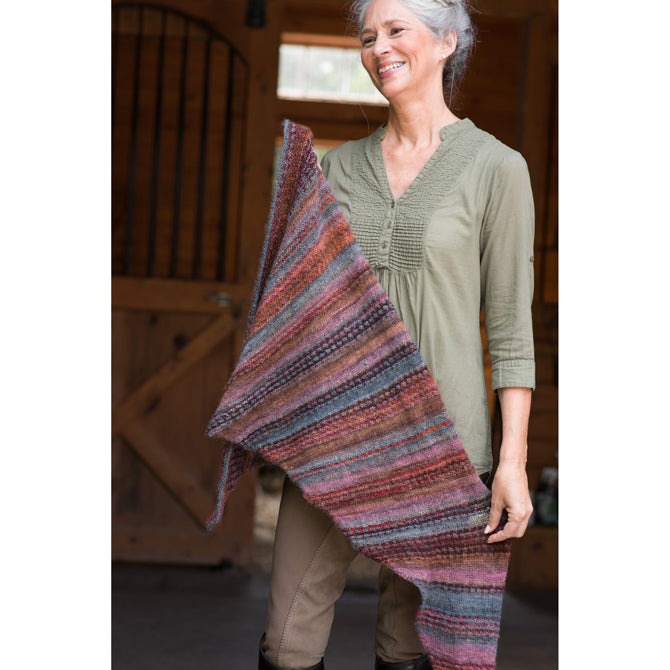 Broderie Schawl in Berroco Millefiori Light - 393-3 - Downloadable PDF