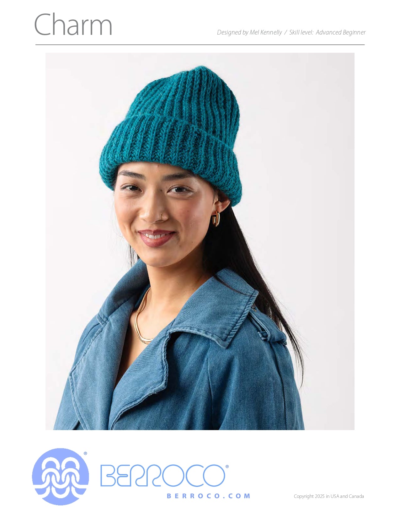 Charm Hat in Berroco Ultra Alpaca - Downloadable PDF