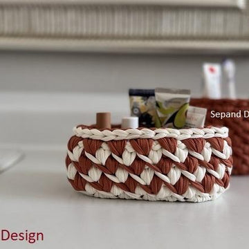 Recycled (t-shirt) yarn basket- 118