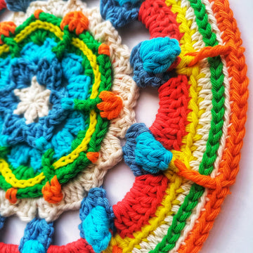 Crochet Mandala | Crochet Doily | Hexie Splash