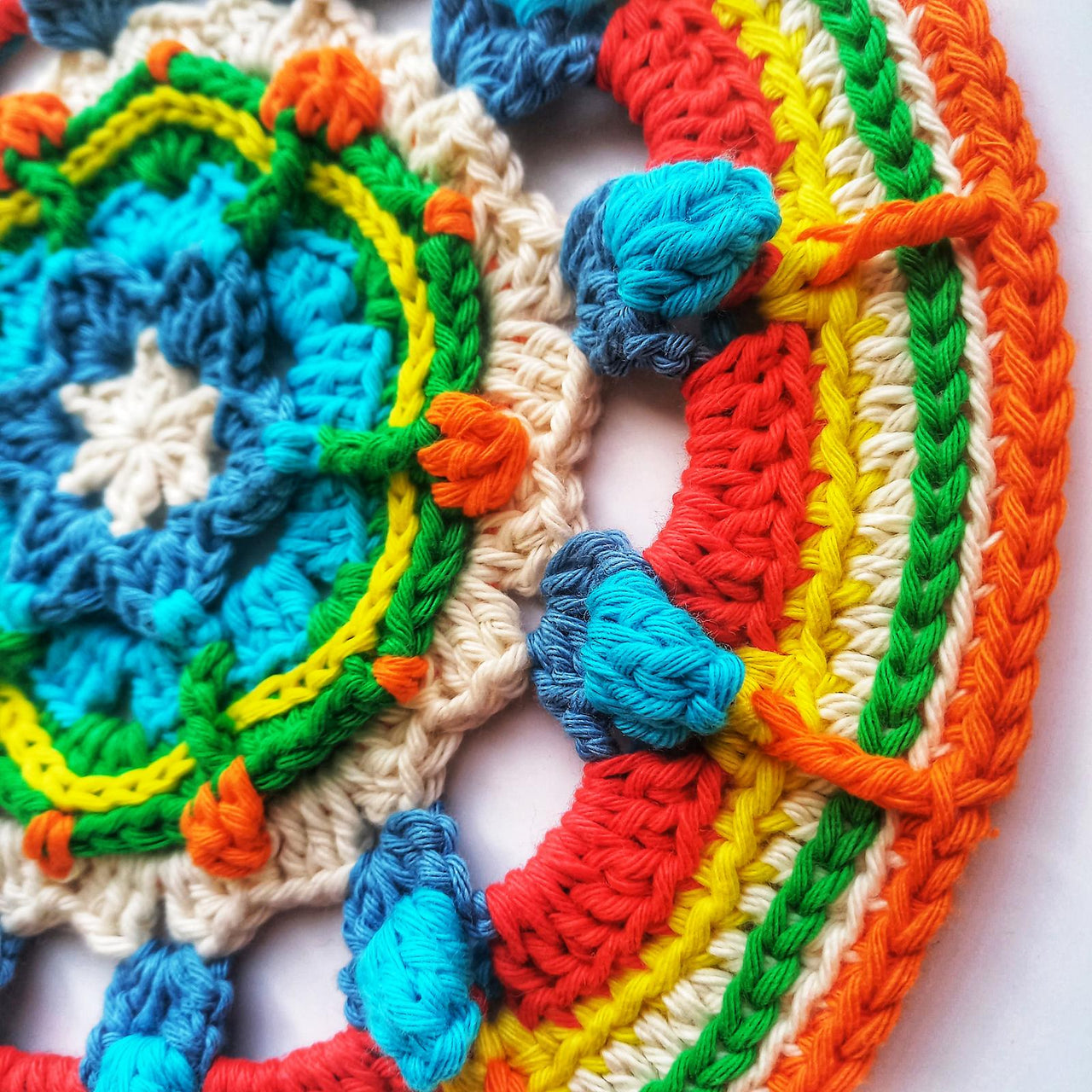 Crochet Mandala | Crochet Doily | Hexie Splash