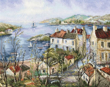 RTO Calm Town by the Sea Cross Stitch Kit - 36.5cm x 28.5cm