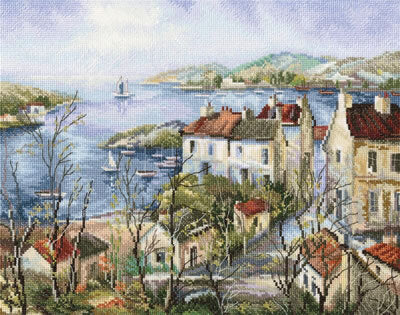 RTO Calm Town by the Sea Cross Stitch Kit - 36.5cm x 28.5cm