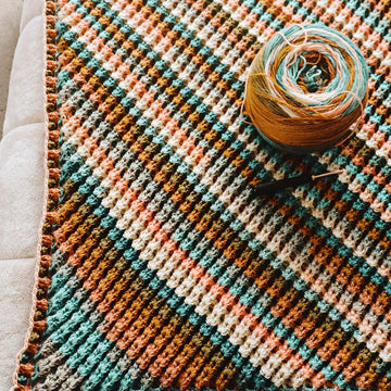 C2C Waffled Shell Stitch Blanket