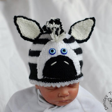 New Born Baby Zebra Hat