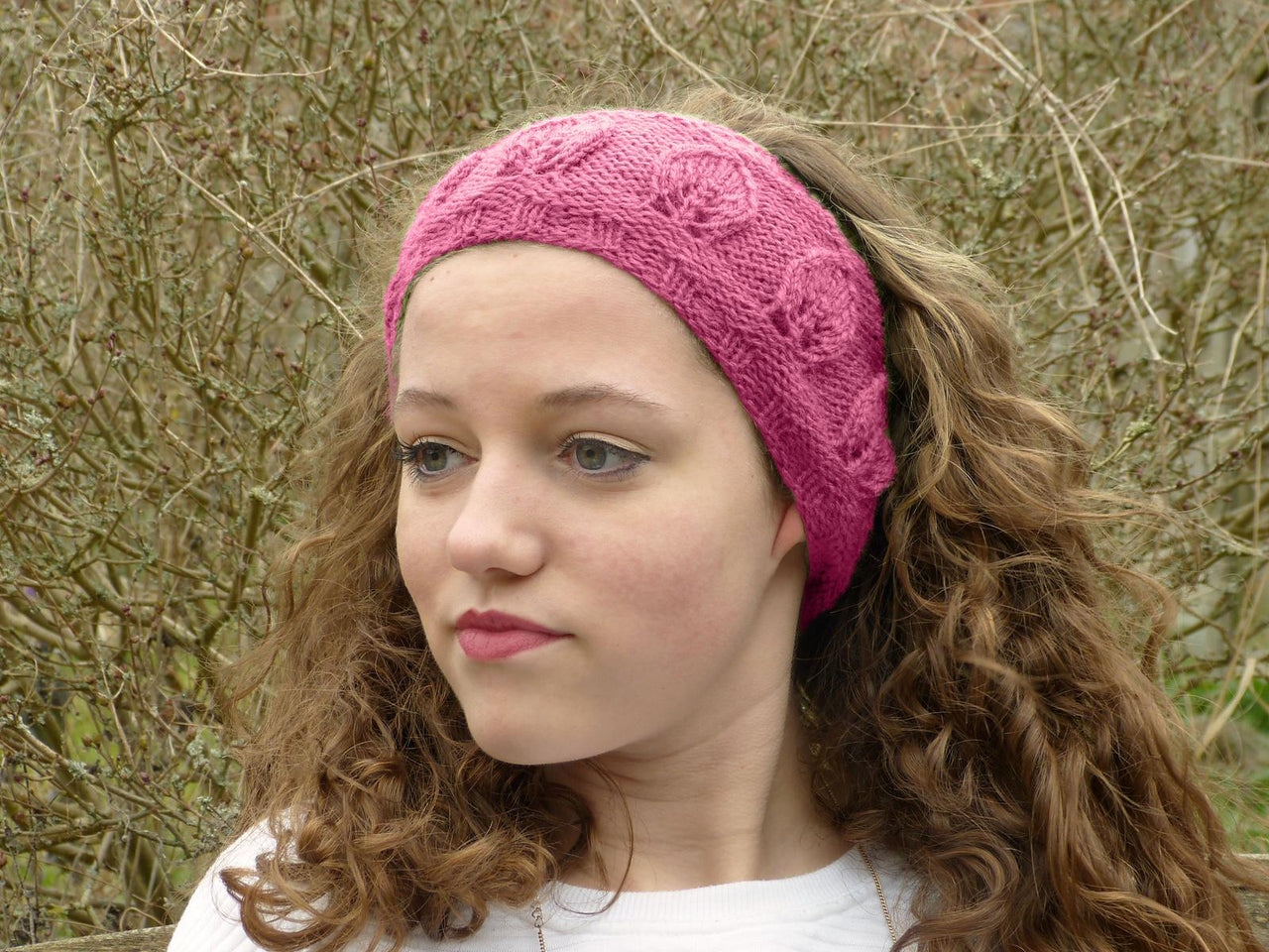 Leaf Motif Headband WorkedFlat