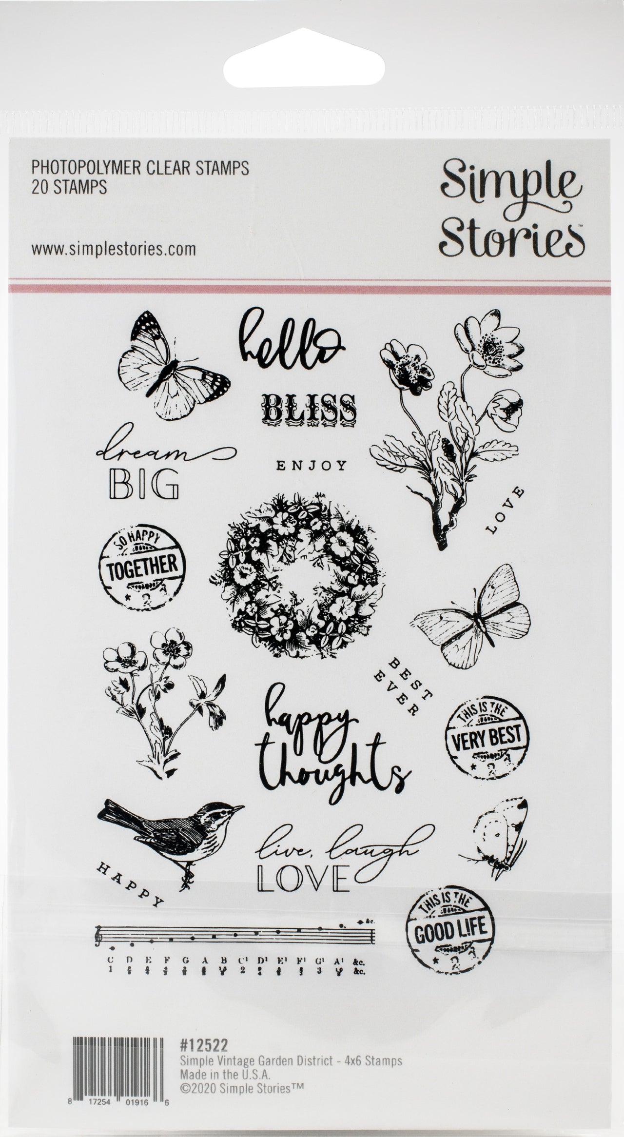 Simple Stories Simple Vintage Garden District Photopolymer Clear Stamps - 619753
