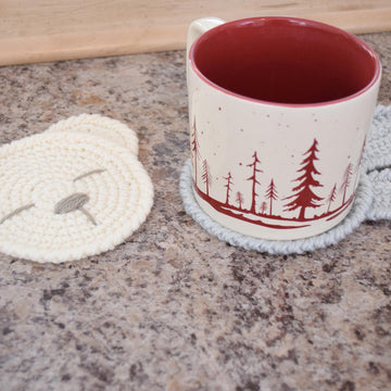 The Sleepy Bunny and Bear Coasters