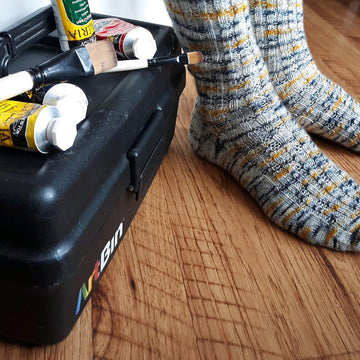 Speckled Cable Socks