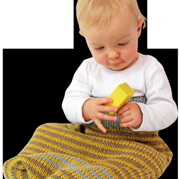 Strickanleitung Pucksack Kuschel, von 0 bis 12 Monate, Anfängerfreundlich