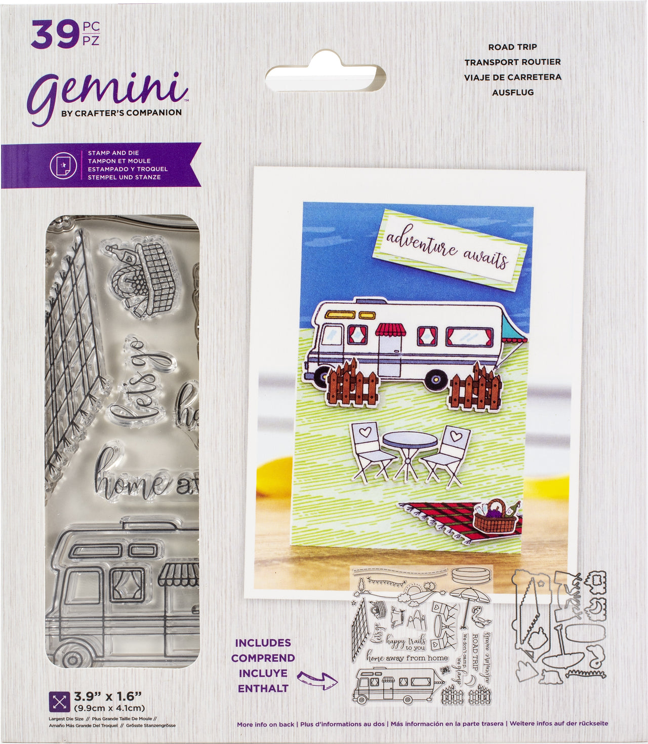 Crafter's Companion Gemini Stamps & Dies - Road Trip