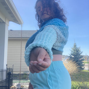 Like A Pretzel: Crochet Wrap Sweater