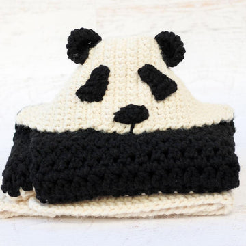 "Panda Bear Hug" Hooded Blanket