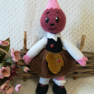 Toy Knitting Patterns -Knit doll Gir Radish