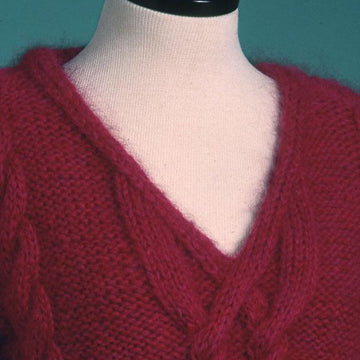 V-Neck Cable Pullover #124