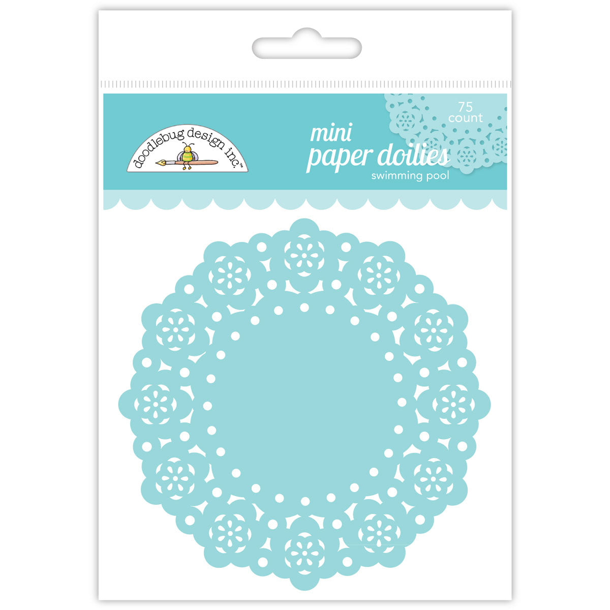 Doodlebug Mini Doilies 3" 75/Pkg - Swimming Pool