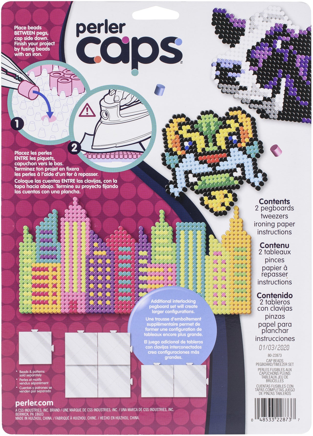Perler Interlocking Pegboard - Clear